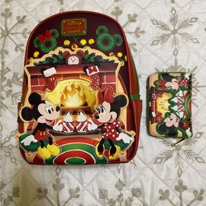 EUC LOUNGEFLY mini backpack and wallet bundle